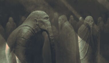 This artist's sci-fi and horror work channels influences from Egyptian art to HR Giger