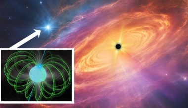 An illustration of a pulsar lurking in Galactic Center close to the supermassive black hole Sgr A*