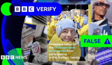 BBC Verify Live: Russian fake news network targets Ukraine at Winter Olympics