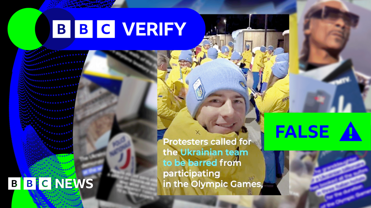 BBC Verify Live: Russian fake news network targets Ukraine at Winter Olympics
