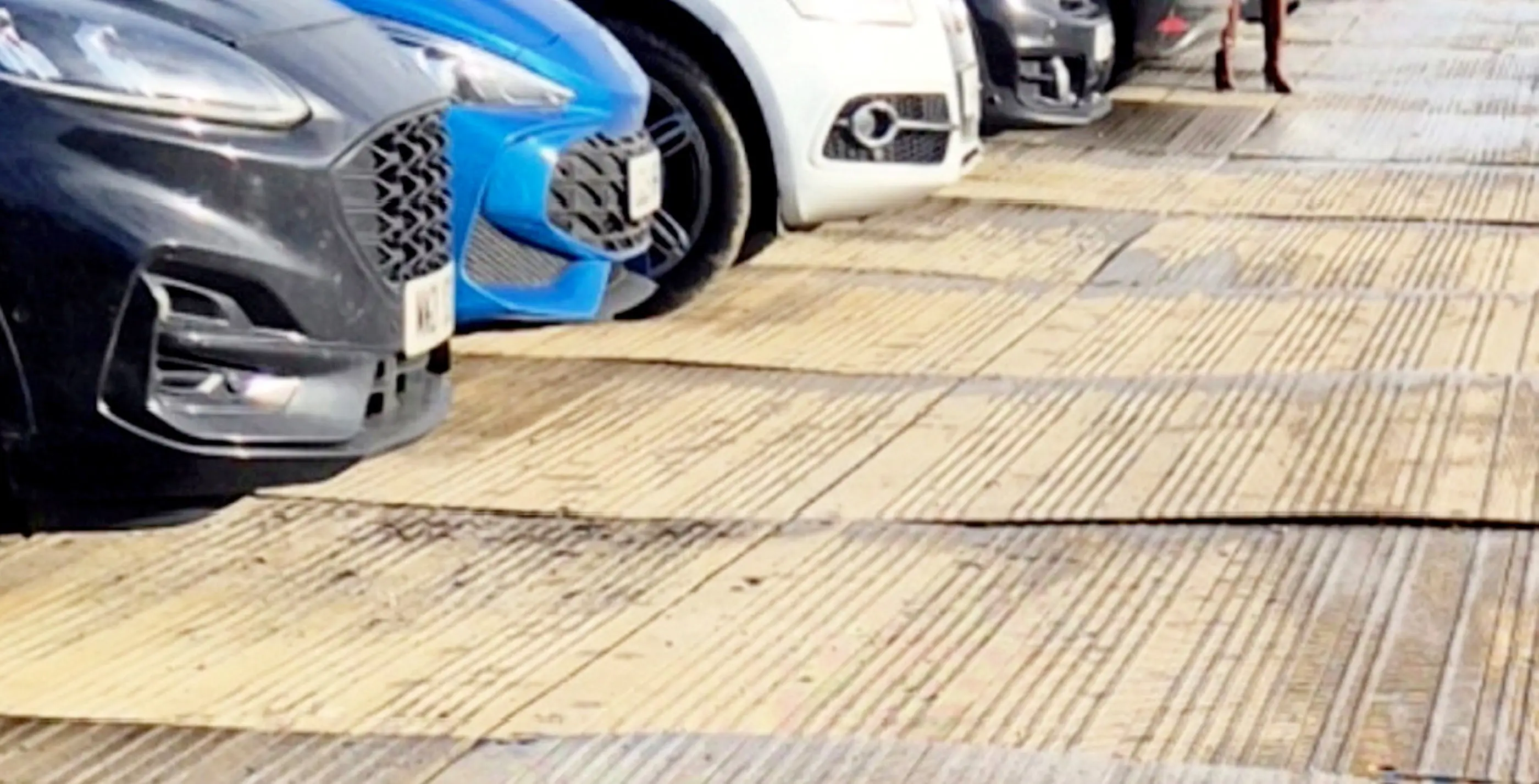 The lack of a hard surface on the floor meant metal panels were allegedly put down over muddy patches (SWNS)