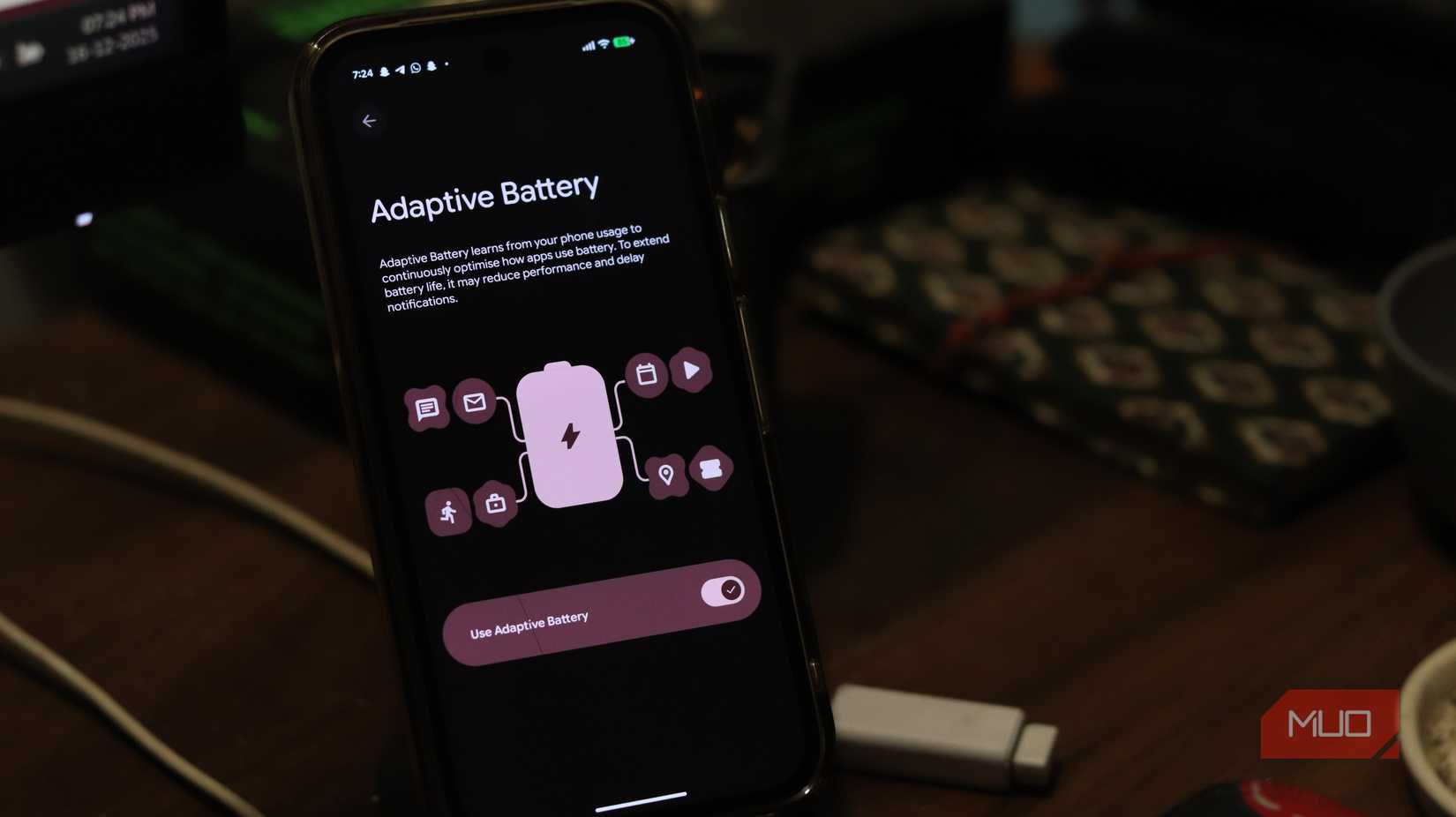 adaptive battery on pixel 9a.