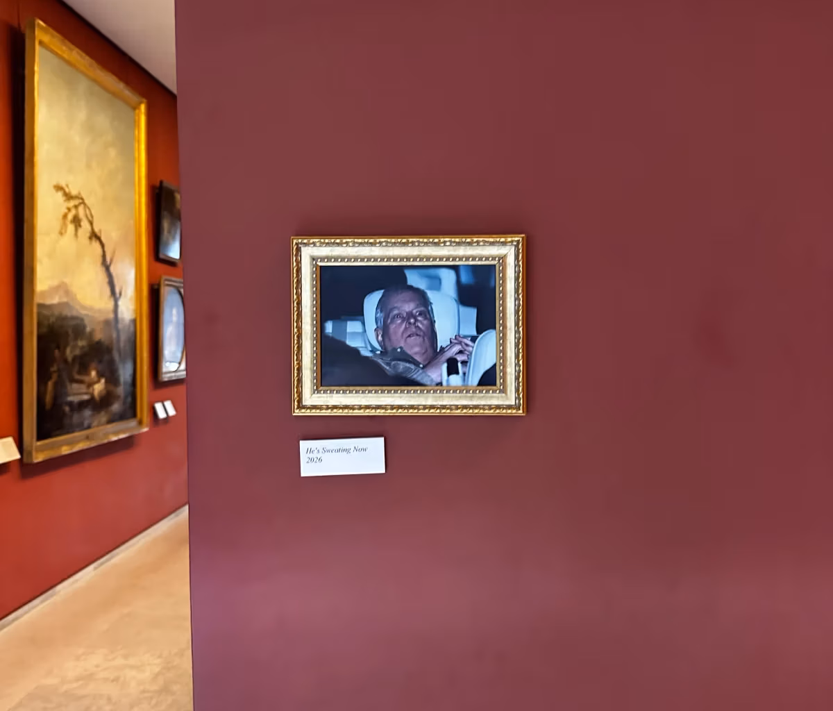 Activist Group Hangs Arrest Photo of Ex-Prince Andrew in the Louvre