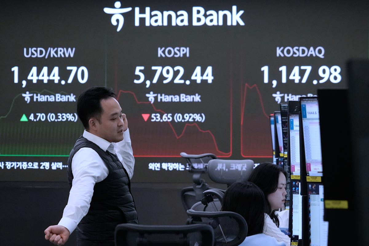 Asian shares are mixed after heavy selling of potential AI losers hits Wall Street