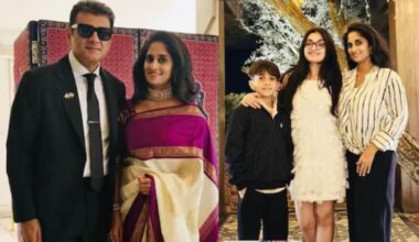 Shalini with Ajith and her kids. Photo: Instagram
