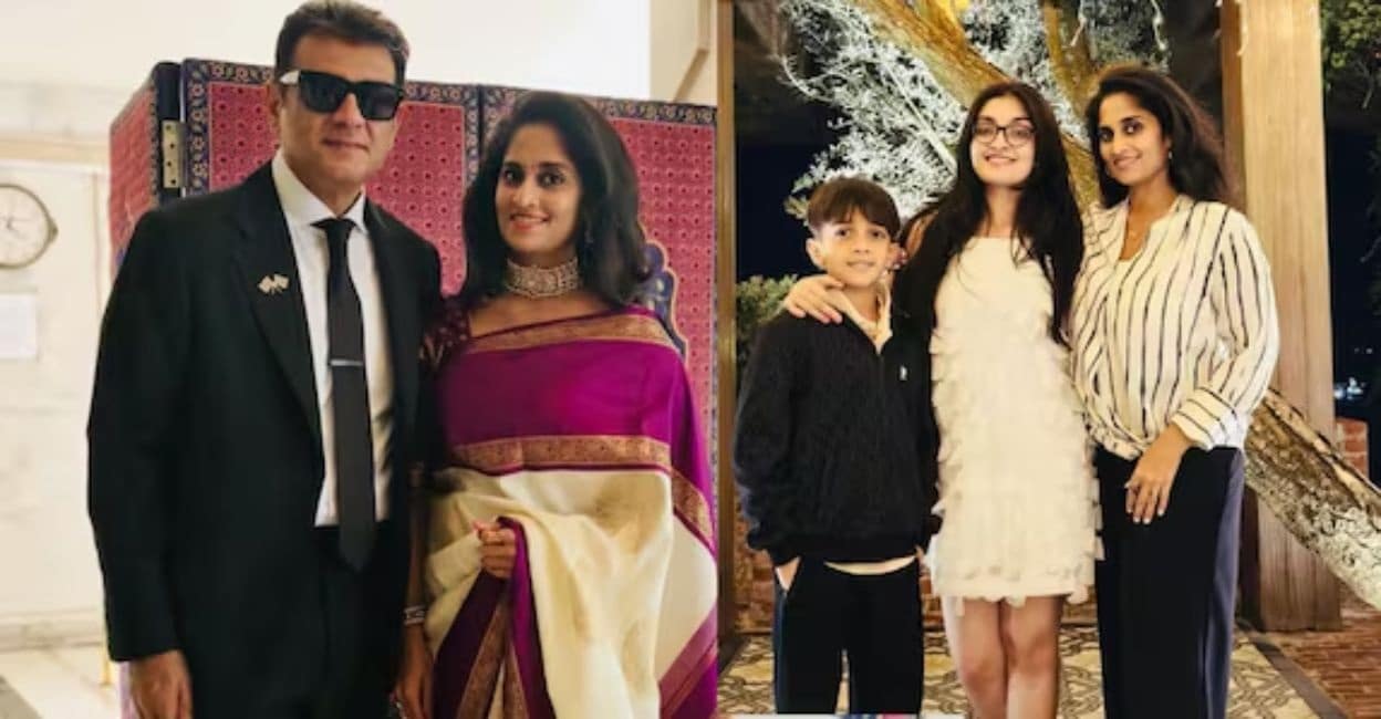 Shalini with Ajith and her kids. Photo: Instagram
