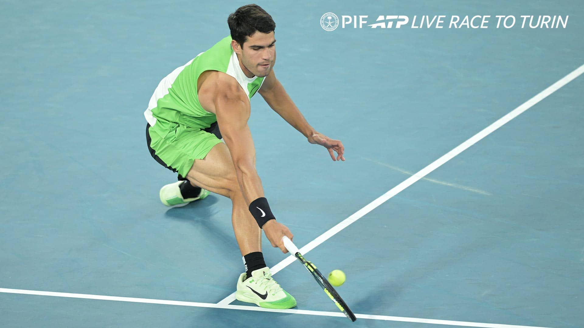 Carlos Alcaraz, in action here in Melbourne, reached the final in Turin last season.