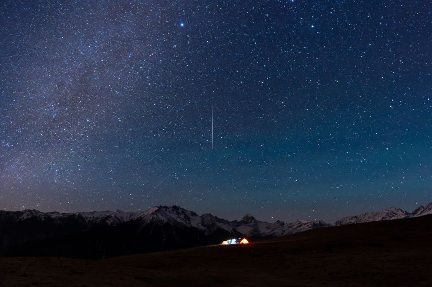 The Geminid meteor shower lit up the sky over Sichuan Province, China, on December 14, 2025.