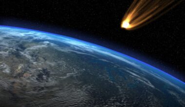 Asteroid And Planet Earth