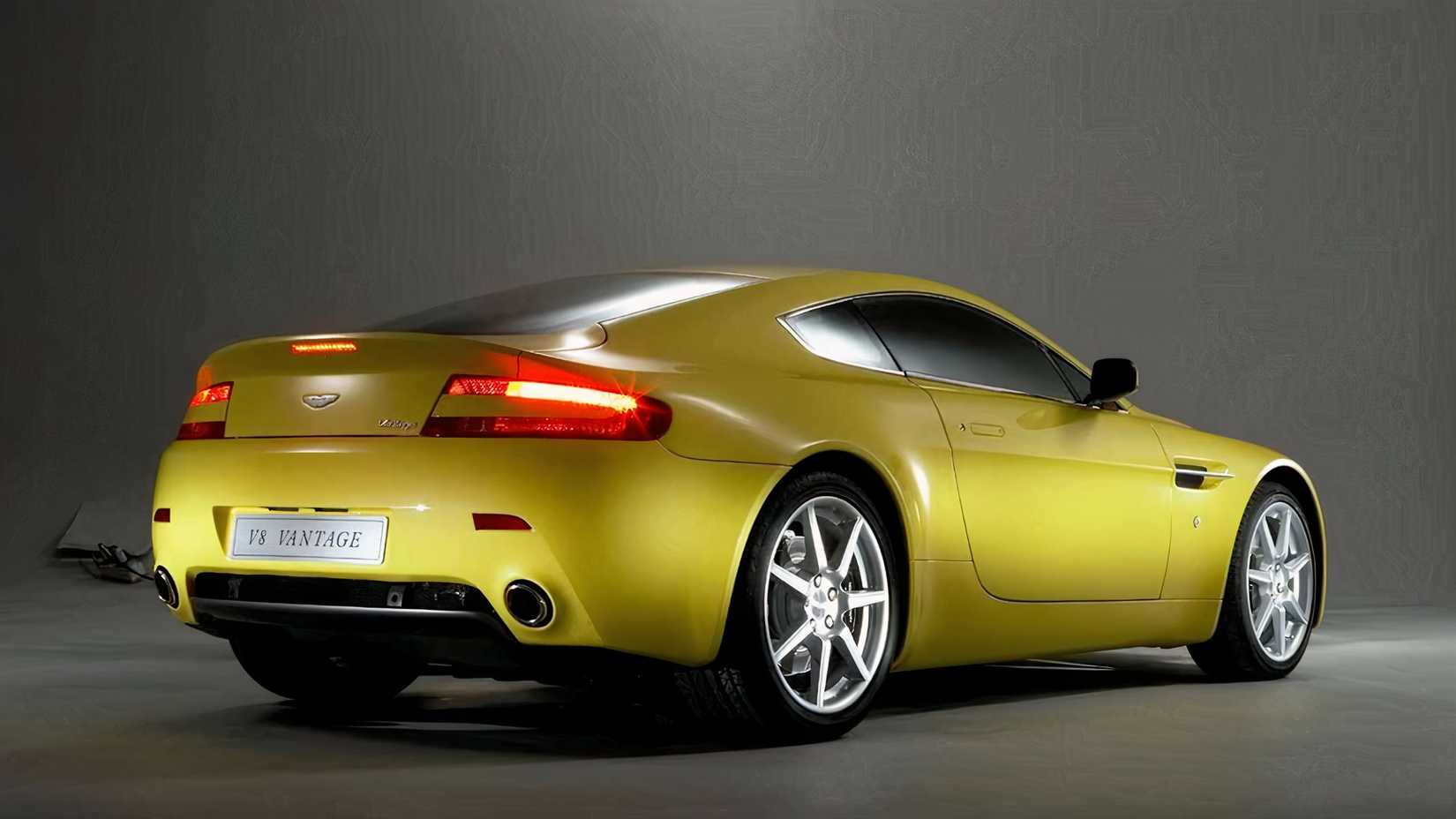 2006-2008 Aston Martin V8 Vantage Lime Rear Angled View
