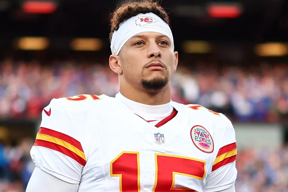 Patrick Mahomes #15 of the Kansas City Chiefs on November 2, 2025 Kevin Sabitus/Getty