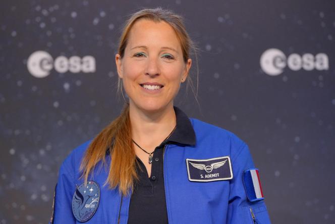 French astronaut Sophie Adenot at a press conference at the European Space Agency in Cologne, Germany, January 5, 2026.
