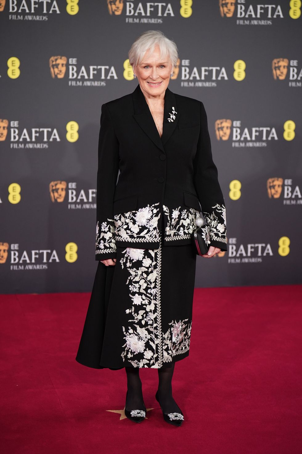 Baftas 2026 red carpet: Glenn Close