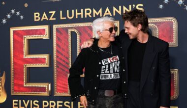 Austin Butler supports 'Elvis' director Baz Luhrmann at Elvis Presley concert film premiere
