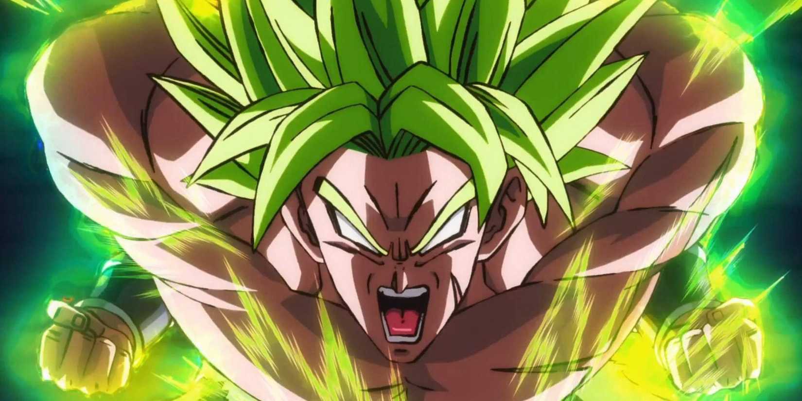 Broly powering up in Dragon Ball Super Broly movie