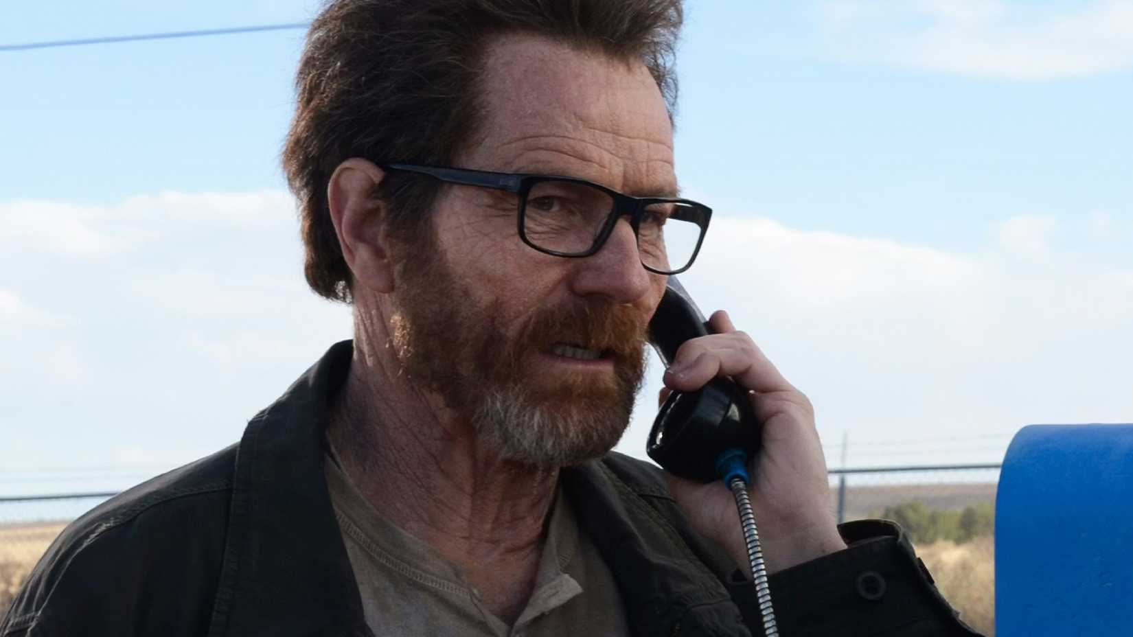 Bryan Cranston as Walter White on the phone in Breaking Bad.