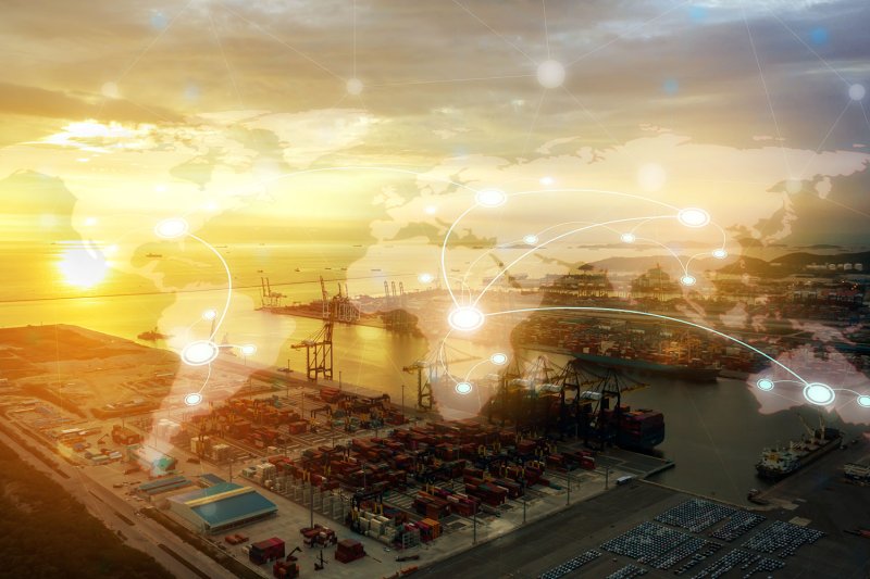 Cargo vessels at a commercial port. Mr Ekniti says the 15% tariff is expected to boost exports, particularly in the short term during the 150-day period in which the measure remains in effect.