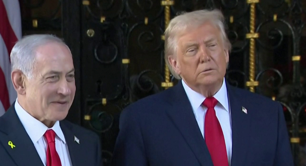 Netanyahu and Trump at Mar-a-Lago in Florida