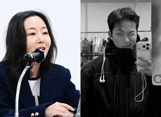 Min Hee-jin, left, and Black Q / Xportsnews, captured from social media