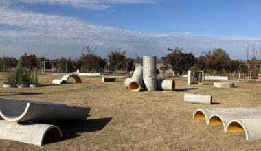 concrete utopia transforms discarded construction pipes into playground