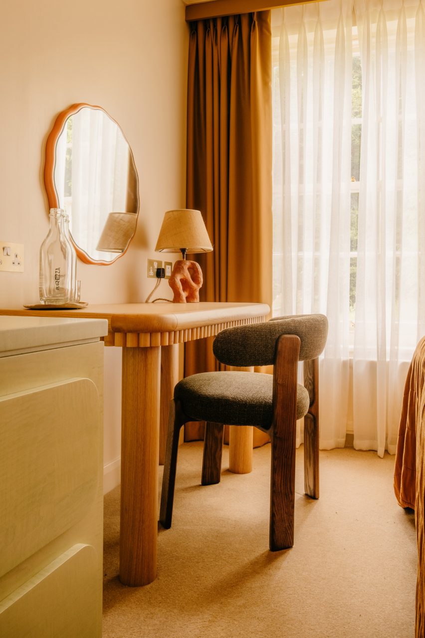 Desk in Crafted at Powdermills hotel 