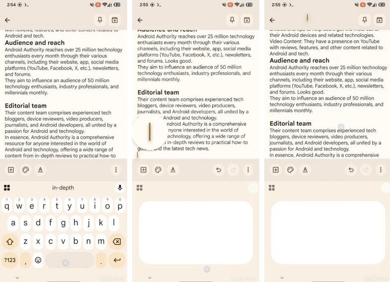 The new Cursor mode is being tested by Google. | Image by Android Authority - Gboard gets new feature to make typing on glass easier