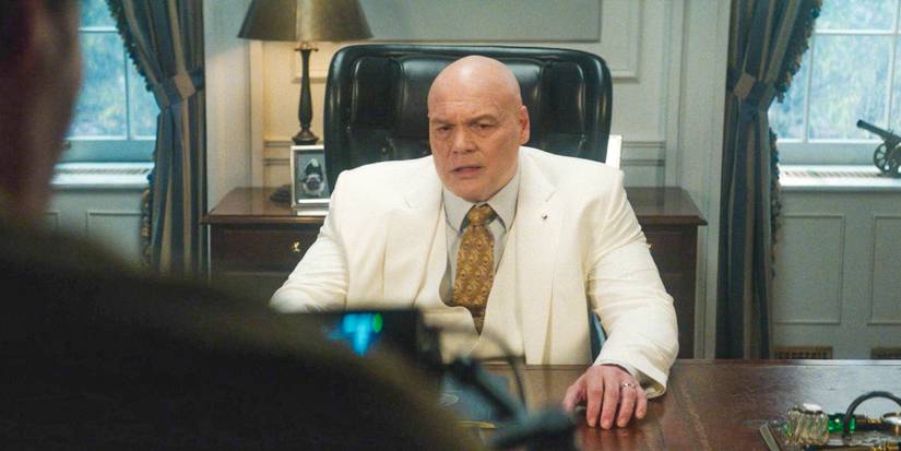 Wilson Fisk (Vincent D'Onofrio) filming a message for the citizens in Daredevil: Born Again Season 1 Ep 9