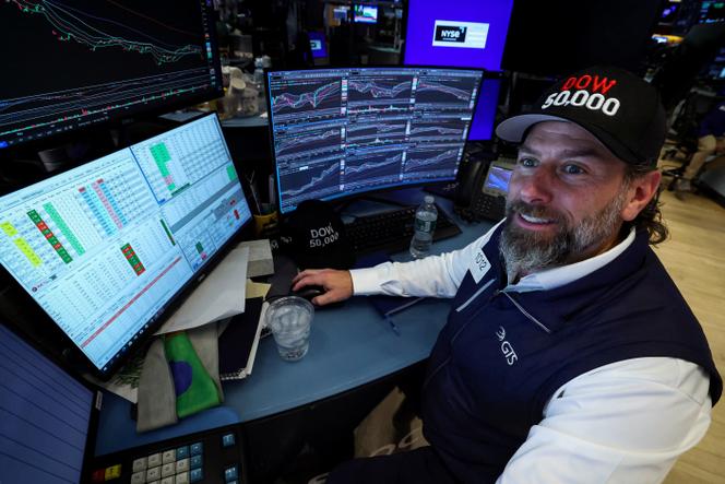 A trader on the New York Stock Exchange (United States), February 6, 2026.