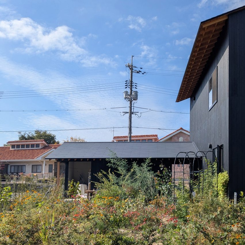 Planted garden in Japanese house
