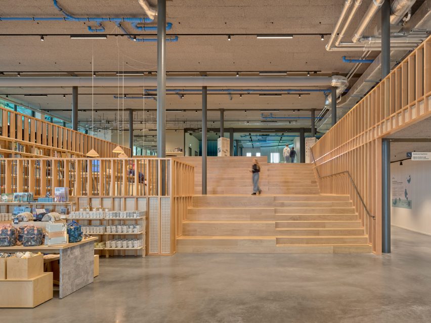 Interior view of the Wadden Sea World Heritage Centre by Dorte Mandrup