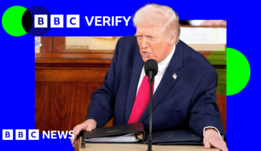 Fact-checking Trump's longest ever State of the Union - BBC