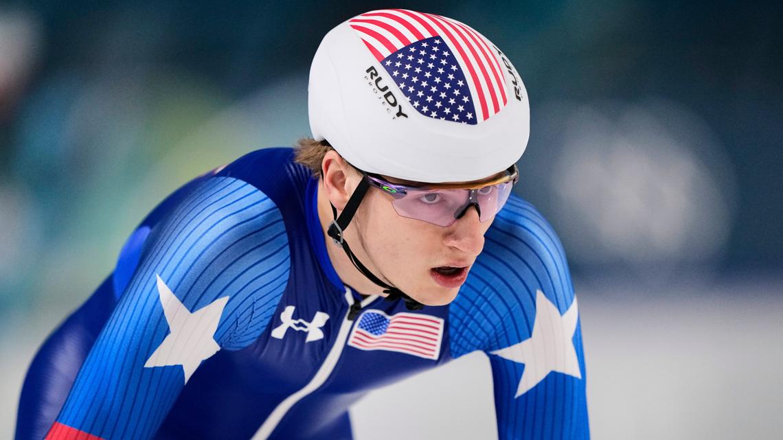 Did US speedskater Jordan Stolz win his third gold medal at the 2026 Olympics?