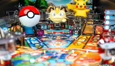 The official Pokémon pinball machine has an animatronic Pikachu and a Master Ball plunger