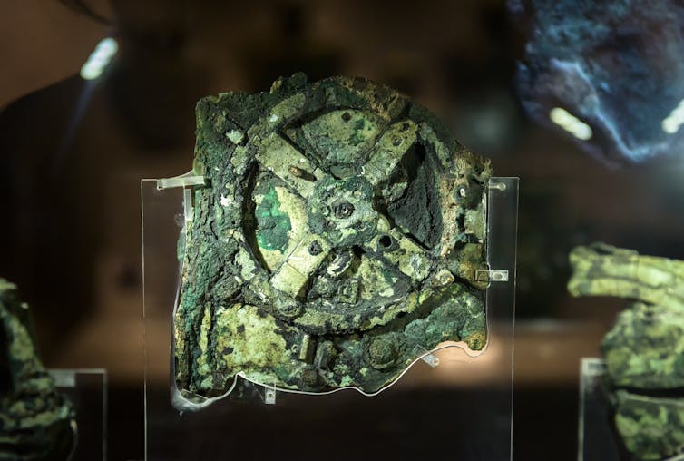 The Antikythera mechanism, which ancient Greeks used to calculate solar eclipses.