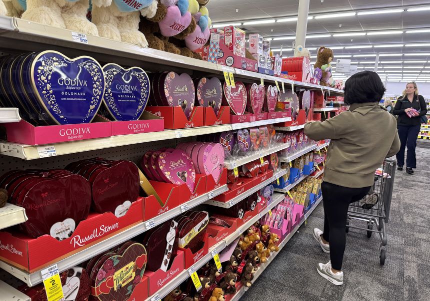 Valentine's Day chocolates on February 12, 2025, in Greenbrae, California.