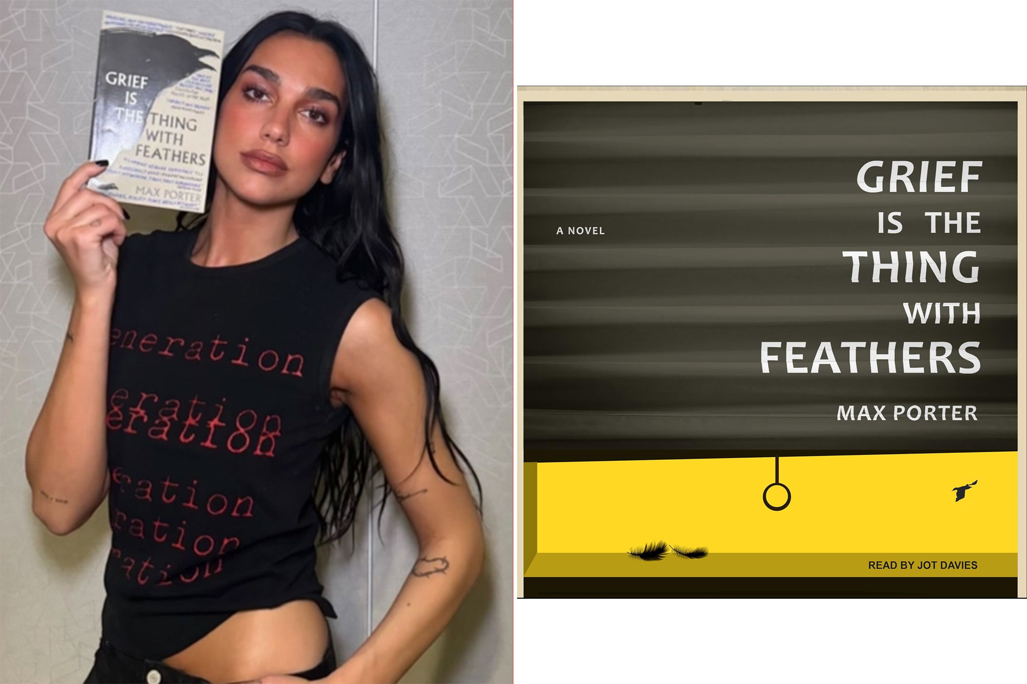 dua lipa // grief is the thing with feathers