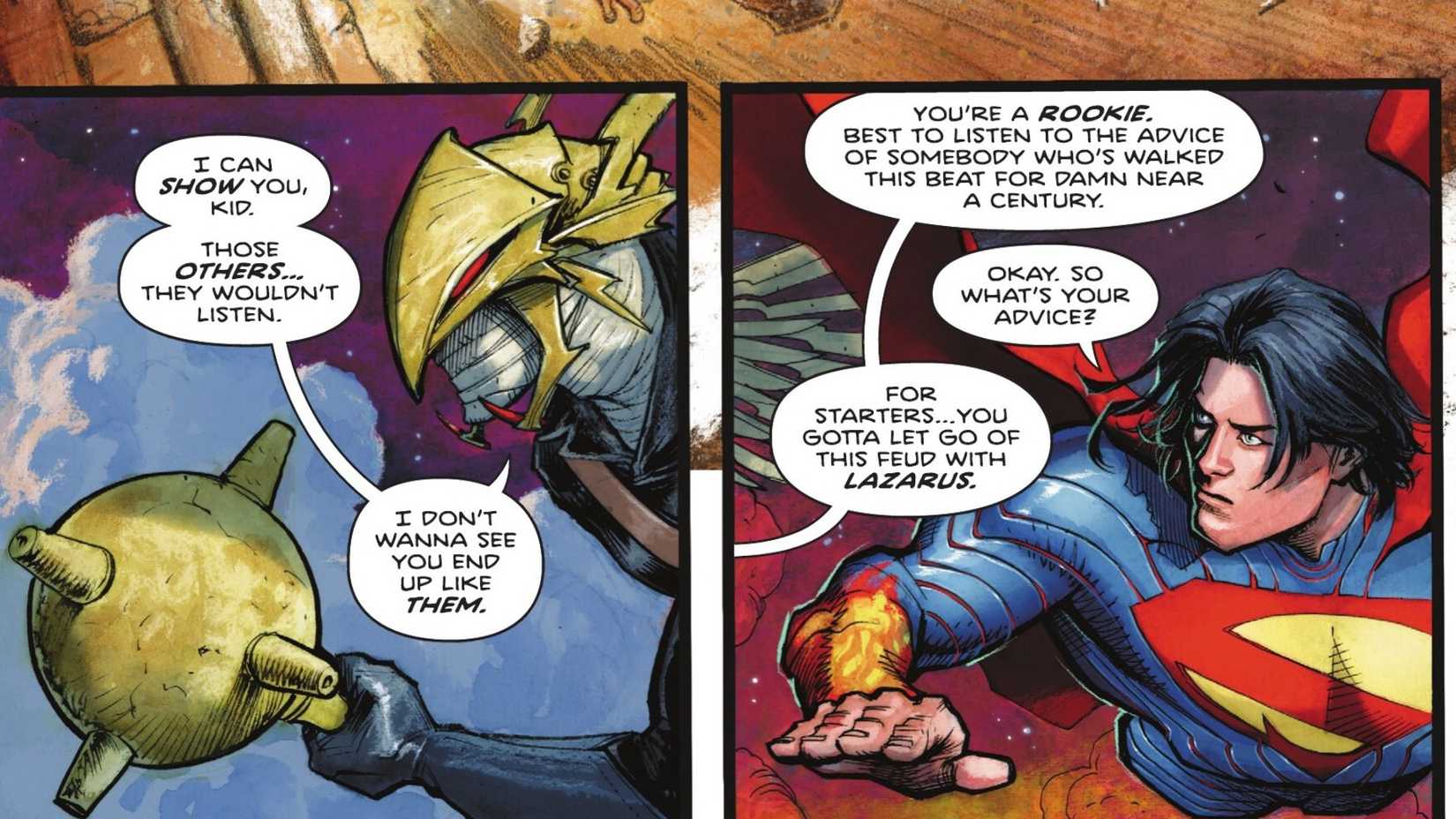 Hawkman Offers To Train Superman in Absolute Superman #16