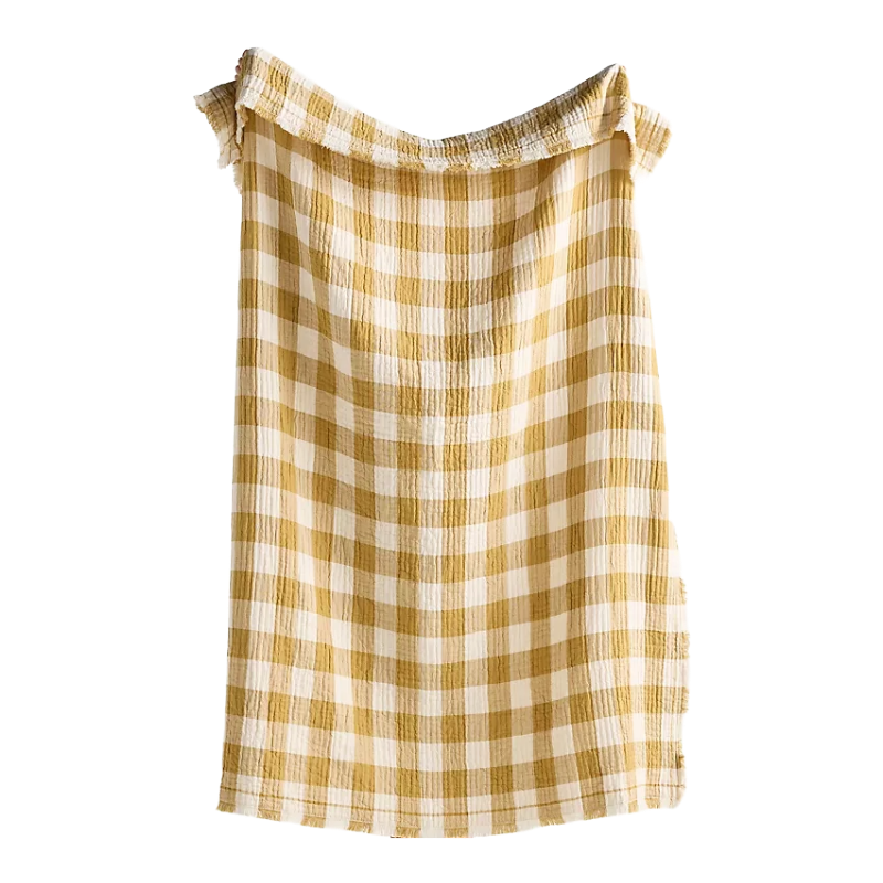 Anthropologie, Ana Cotton Gauze Woven Throw Blanket