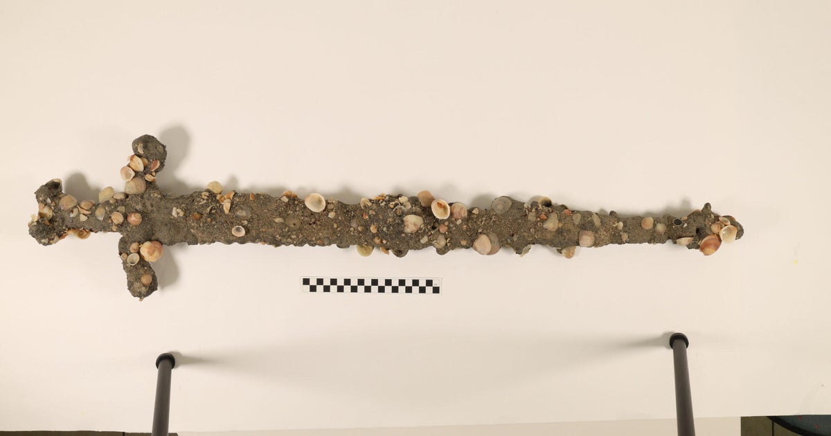 12th century Crusader sword discovered "by chance" by student off coast of Israel, university says