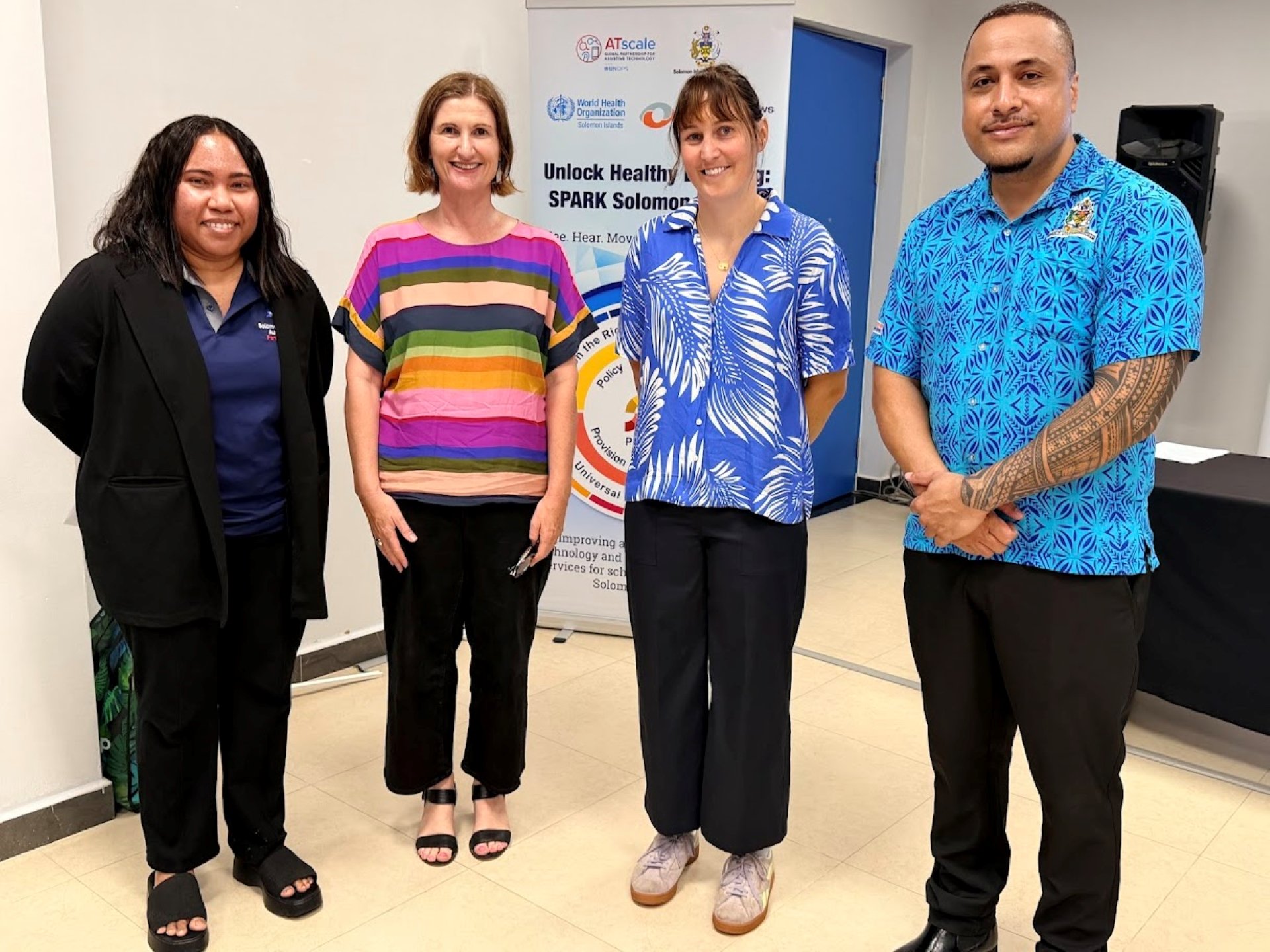 A group of people together.