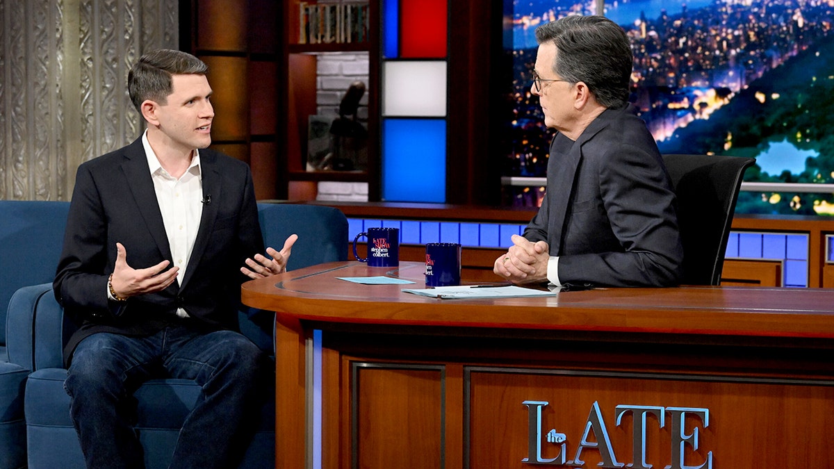 James Talarico appears on The Late Show with Stephen Colbert