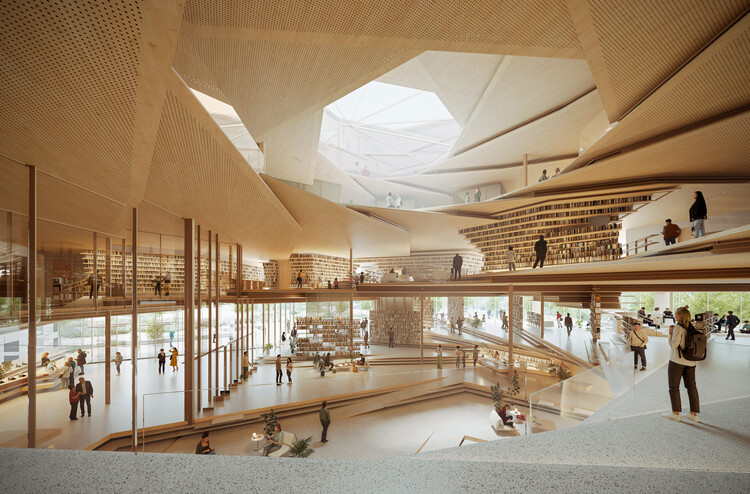 Kengo Kuma and Associates to Design Spiral-Shaped Public Library in Rzeszów, Poland - Image 1 of 12