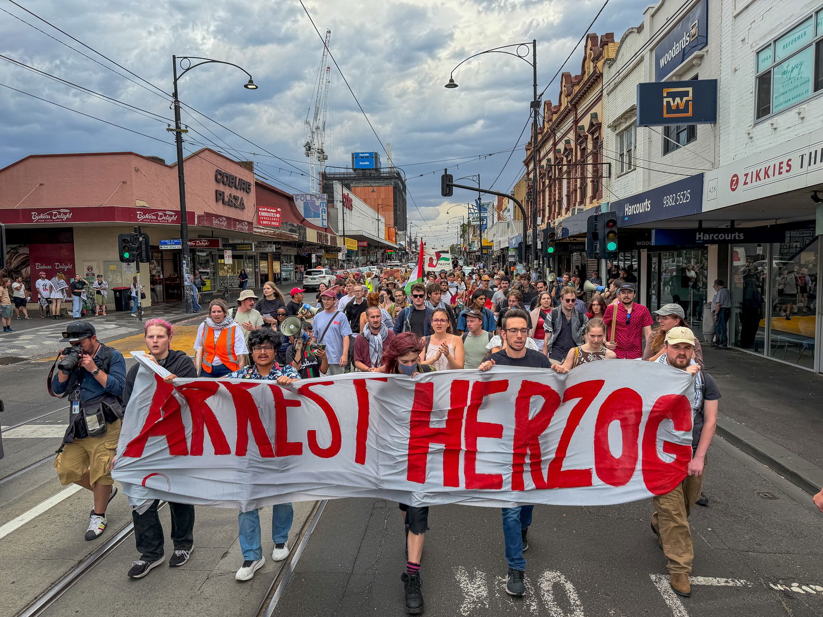 Protesters in Coburg