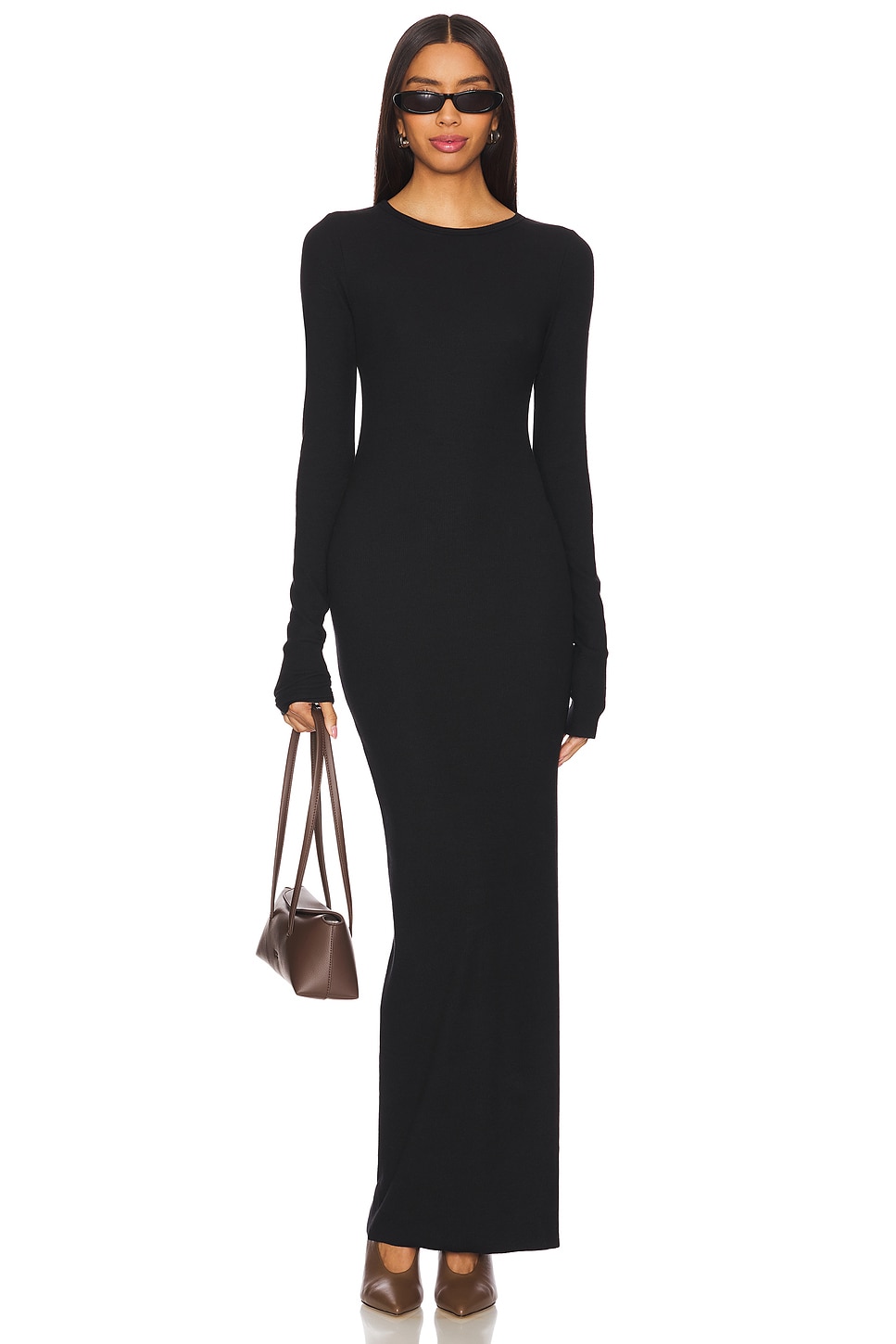 Long Sleeve Crewneck Maxi Dress