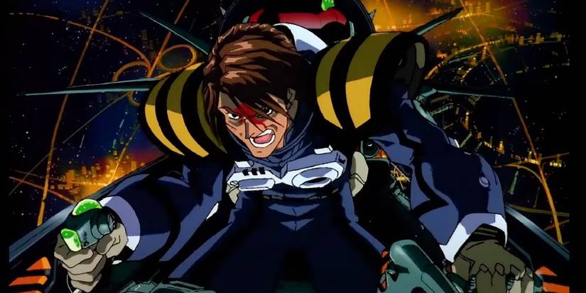 Macross Plus anime series still image of Isamu