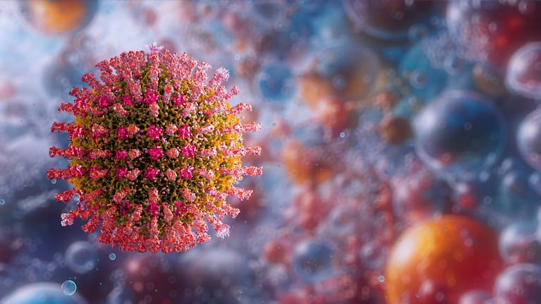 Measles virus.