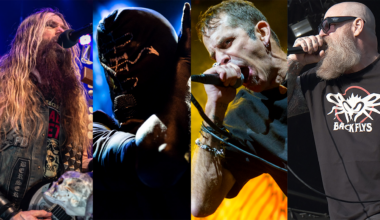 Compilation of Zakk Wylde, Randy Blythe, Gaerea, and Rob Dukes, highlighting artists with highly anticipated album releases in March 2026.