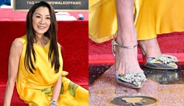 Michelle Yeoh at the ceremony honoring Michelle Yeoh with a Star on The Hollywood Walk Of Fame on Wednesday in Los Angeles, California.