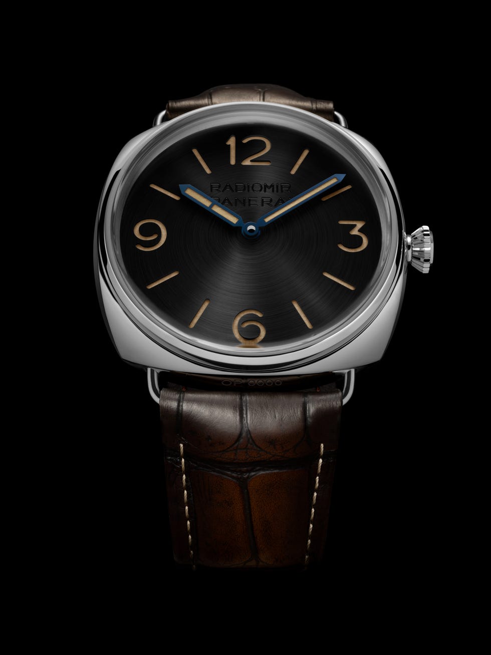 panerai radiomir wristwatch with brown leather strap panerai radiomir wristwatch with brown leather strap