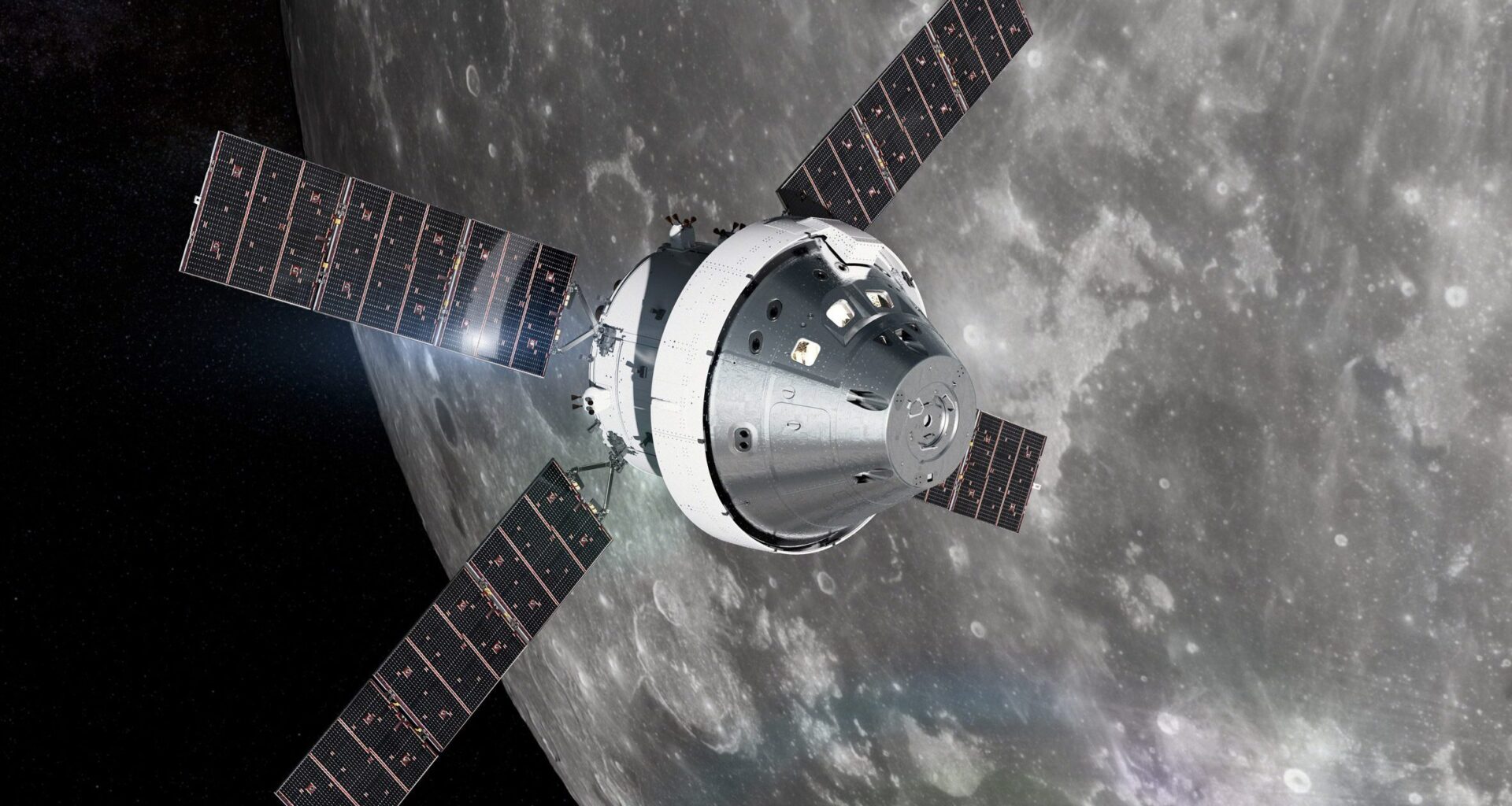 Rendering of Orion in space